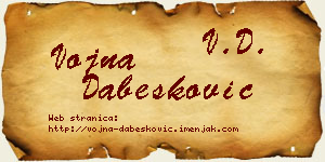 Vojna Dabesković vizit kartica